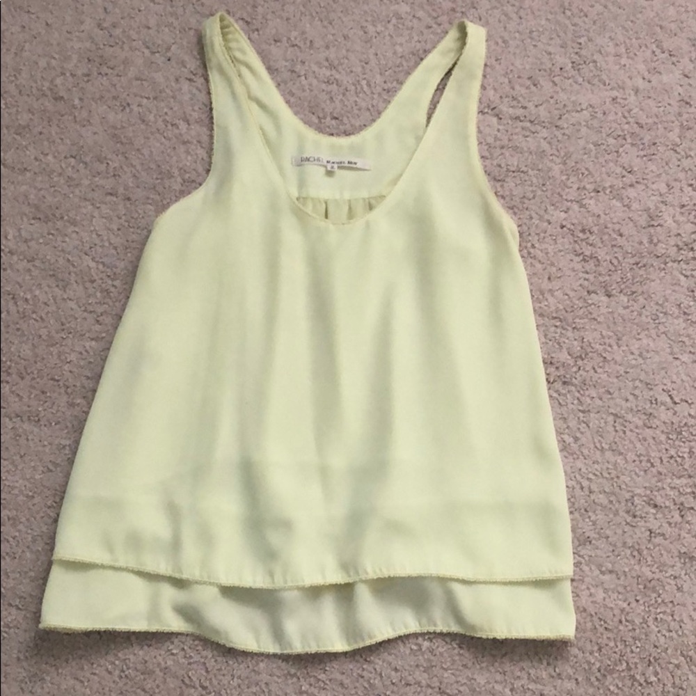 Rachel roy lime green sleeveless blouse
